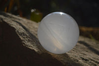 Polished Girasol Pearl Quartz Spheres x 2 From Ambatondrazaka, Madagascar