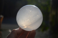 Polished Girasol Pearl Quartz Spheres x 2 From Ambatondrazaka, Madagascar