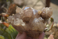 Natural Smokey Quartz Clusters x 2 From Luena, Congo