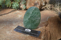 Polished Green Fluorite Standing Free Forms x 2 From Madagascar