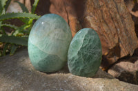 Polished Green Fluorite Standing Free Forms x 2 From Madagascar