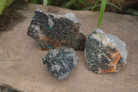 Natural Rare Libethenite On Dolomite Specimens x 3 From Kambove, Congo