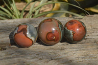 Polished Polychrome Jasper Spheres x 3 From Mahajanga, Madagascar