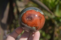 Polished Polychrome Jasper Spheres x 3 From Mahajanga, Madagascar