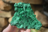 Natural Silky Malachite Specimens x 3 From Congo