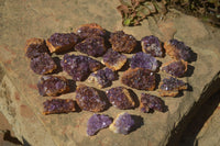 Natural Amethyst Plates x 35 From Kwaggafontein, South Africa