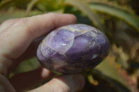 Polished Chevron Amethyst Standing Free Forms x 6 From Madagascar