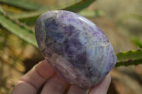 Polished Chevron Amethyst Standing Free Forms x 6 From Madagascar