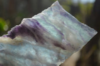 Polished One Side Watermelon Fluorite x 4 From Uis, Namibia