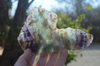 Polished One Side Watermelon Fluorite x 4 From Uis, Namibia