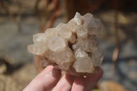 Natural Smokey Quartz Clusters x 3 From Luena, Congo