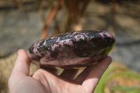 Polished Rhodonite Standing Free Form x 1 From Ambindavato, Madagascar