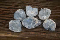 Natural Celestite Specimens x 6 From Sakoany, Madagascar