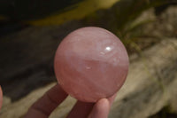 Polished Star Rose Quartz Spheres x 2 From Ambatondrazaka, Madagascar