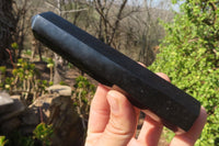 Polished Black Basalt Points x 7 From Madagascar