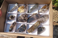 Natural Smokey Quartz Crystals x 12 From Zomba, Malawi