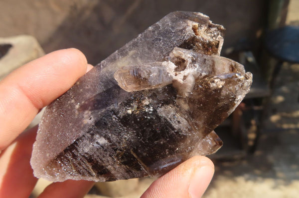 Natural Smokey Quartz Crystals x 12 From Zomba, Malawi