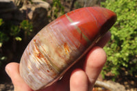 Polished Red Jasper Standing Free Forms x 4 From Madagascar