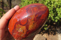 Polished Red Jasper Standing Free Forms x 4 From Madagascar