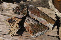 Natural Libethenite Crystals On Dolomite Matrix Specimens x 4 From Congo