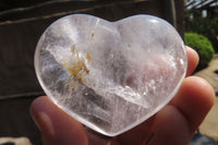 Polished Smokey Quartz Hearts x 6 From Madagascar