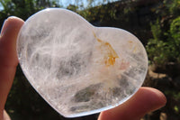 Polished Smokey Quartz Hearts x 6 From Madagascar