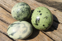 Polished Leopard Stone Free Forms x 6 From Inyanga, Zimbabwe