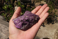 Natural Metallic Purpurite Cobbed Specimens x 12 From Erongo, Namibia