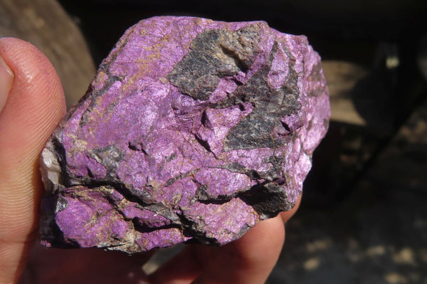 Natural Metallic Purpurite Cobbed Specimens x 12 From Erongo, Namibia