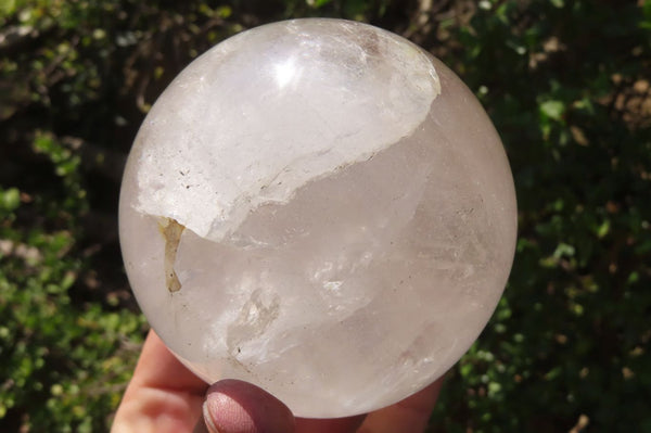 Polished Clear Quartz Sphere x 1 From Madagascar