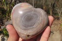 Polished Polychrome Jasper Hearts x 6 From Madagascar