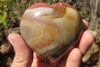 Polished Polychrome Jasper Hearts x 6 From Madagascar