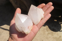 Natural Castle Quartz Single Crystals x 12 From Madagascar