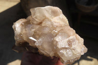 Natural Smokey Quartz Clusters x 3 From Luena, Congo