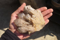 Natural Smokey Quartz Clusters x 3 From Luena, Congo