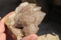 Natural Smokey Quartz Clusters x 3 From Luena, Congo