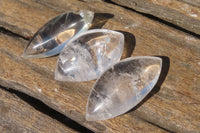 Polished Clear Quartz "Angel Tears" Pendant Pieces x 20 From Madagascar