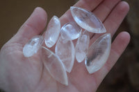 Polished Clear Quartz "Angel Tears" Pendant Pieces x 20 From Madagascar