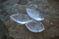 Polished Clear Quartz "Angel Tears" Pendant Pieces x 20 From Madagascar