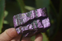 Natural Metallic Purpurite Cobbed Specimens x 12 From Erongo, Namibia