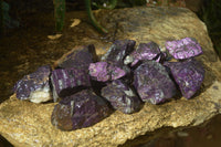 Natural Metallic Purpurite Cobbed Specimens x 12 From Erongo, Namibia