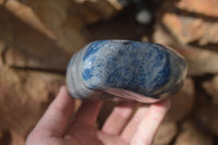 Polished Blue Spinel Quartz Standing Free Forms x 2 From Madagascar