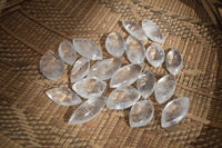 Polished Clear Quartz "Angel Tears" Pendant Pieces x 20 From Madagascar