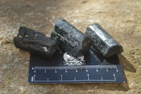 Natural Schorl Black Tourmaline Specimens x 18 From Karoi, Zimbabwe