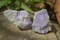 Natural Stichtite & Serpentine Cobbed Specimens x 12 From Barberton, South Africa