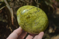 Polished Green Opal Standing Free Forms x 2 From Madagascar