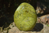 Polished Green Opal Standing Free Forms x 2 From Madagascar