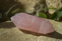 Polished Rose Quartz Points x 3 From Madagascar