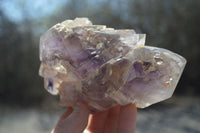 Polished Smokey Amethyst Window Quartz Crystals x 3 From Madagascar