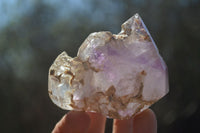 Polished Smokey Amethyst Window Quartz Crystals x 3 From Madagascar